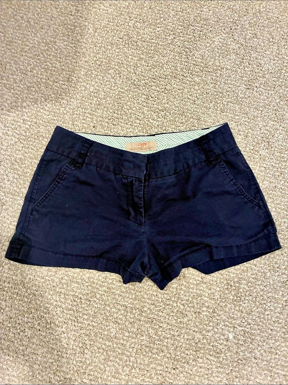 J.Crew Broken-In Chino Short Cargo Shorts Blue Size 2
